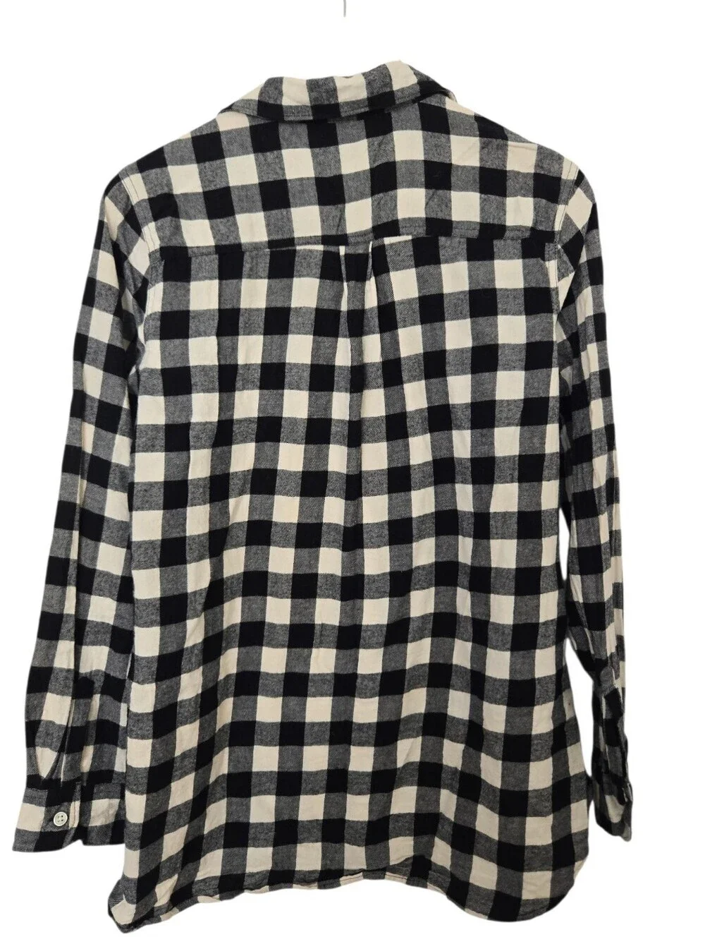 🤍🖤 Old Navy Buffalo Plaid Tunic Button Front Shirt | Size Large 🖤🤍